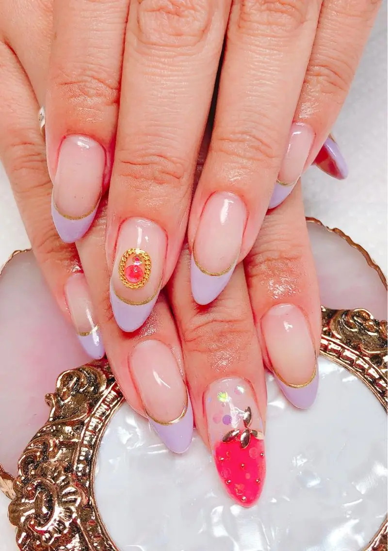 ネイル アートネイル スカルプネイル シンプルネイル CROWN プライベートサロンのネイルデザイン