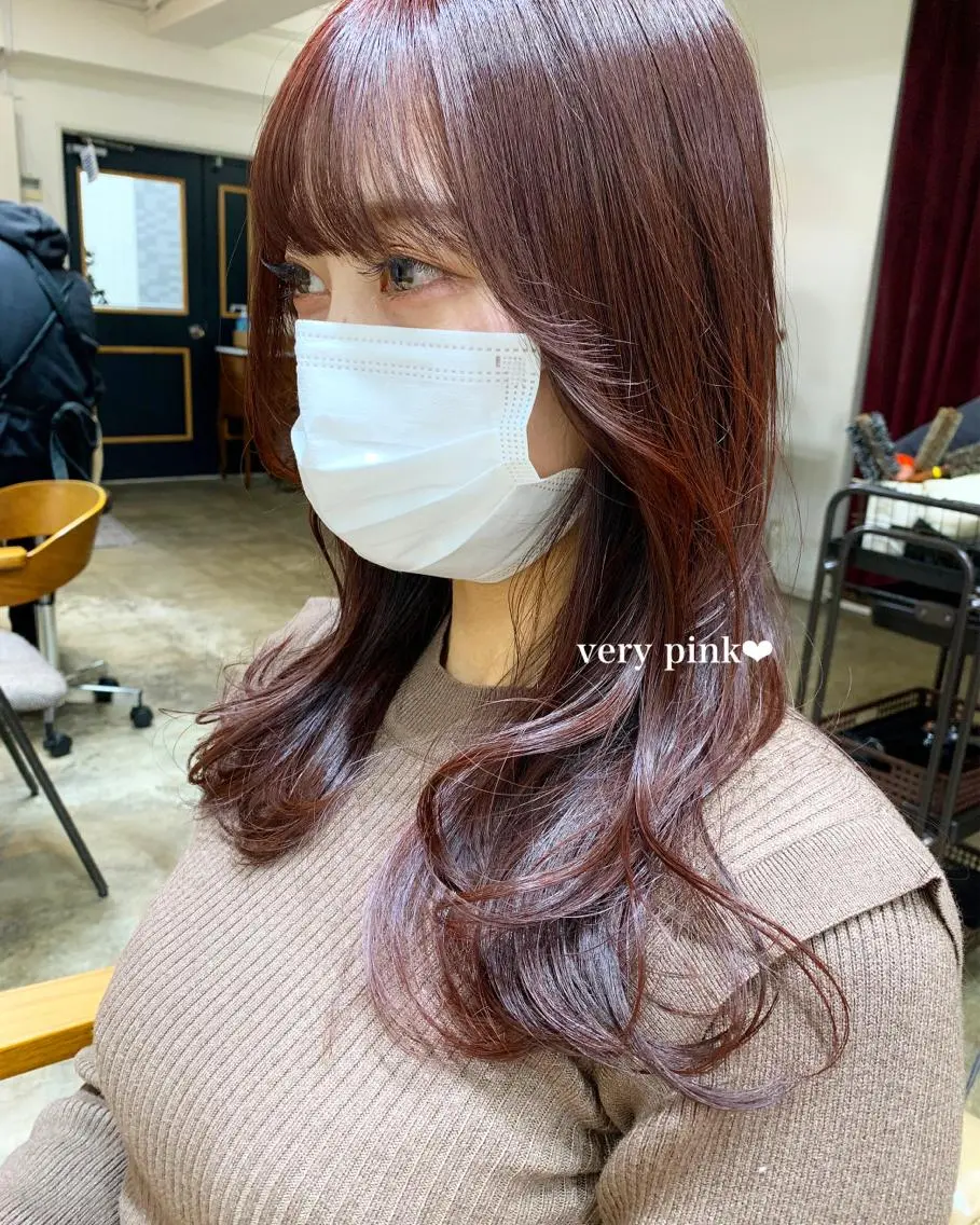 ロング カラー ピンクカラー HARUKA ⭐️モデル募集中⭐️のヘアスタイル
