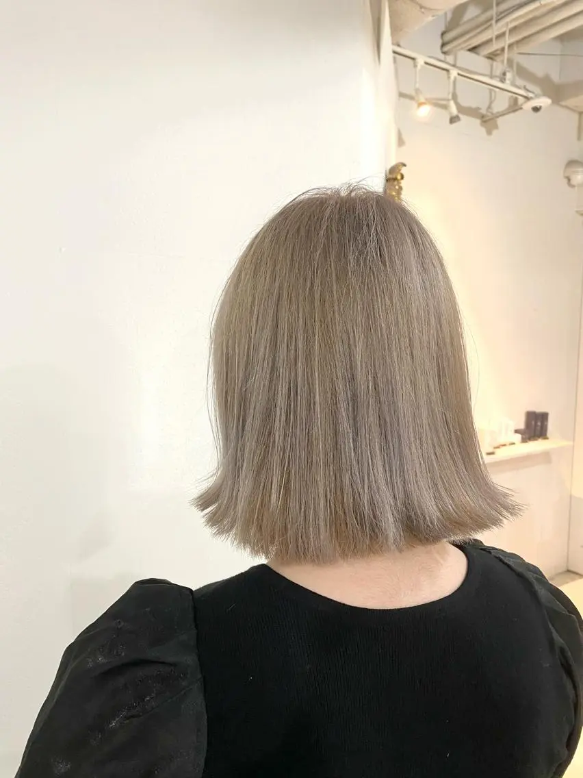 ショート カラー ベージュカラー ホワイトベージュ ヘアカラー トリートメント 【透明感カラー】💠 TETSUのヘアスタイル