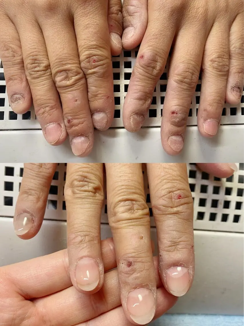 ロング カラー ネイル 長さ出し Q Free nailsのネイルデザイン