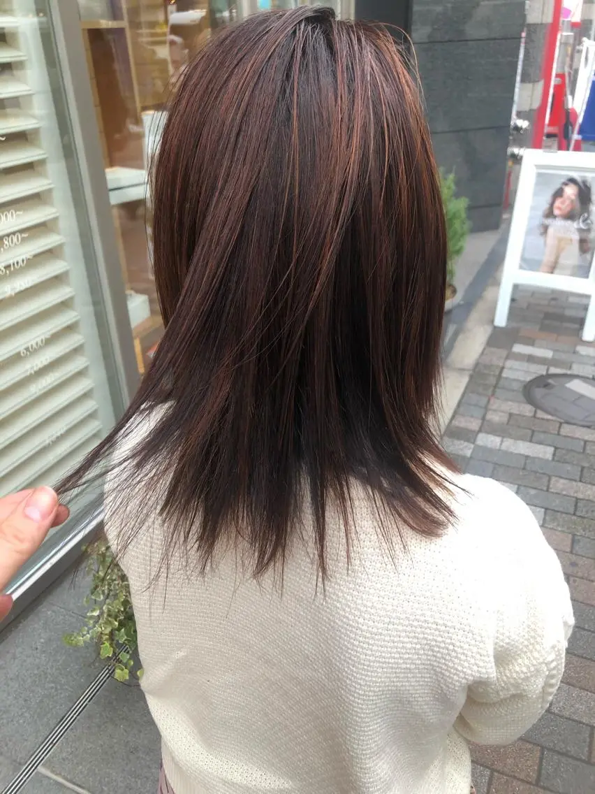 ミディアム カラー 渋谷/韓国風 西原直樹のヘアスタイル
