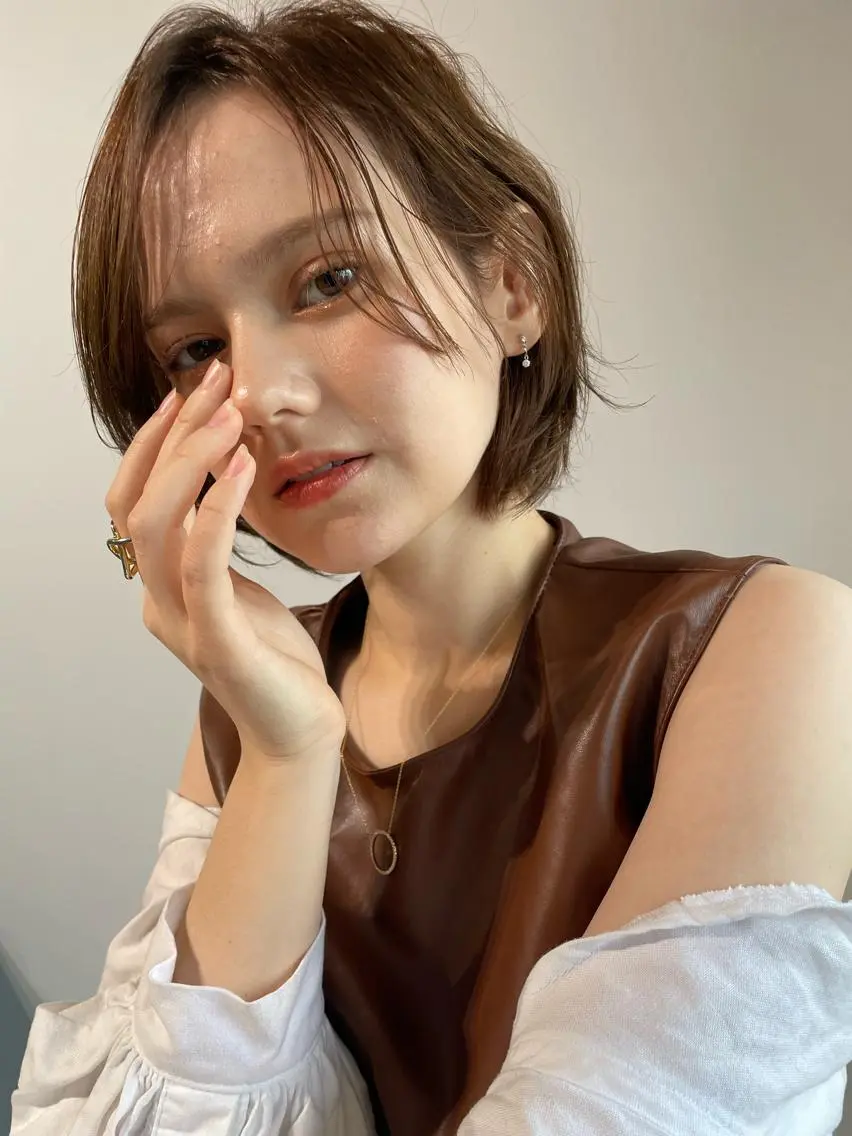 ショート カラー ヘアアレンジ キッズ マツエク・マツパ アイブロウ 透明感カラー/推しカ ラー☁️JURAのヘアスタイル