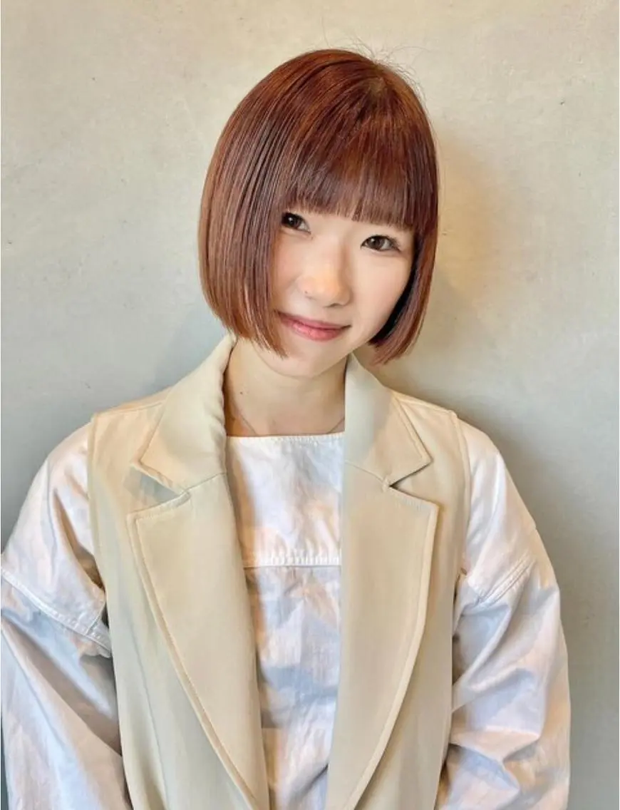 ミディアム ベージュ/髪質改善 新潟/万代/井上佑のヘアスタイル