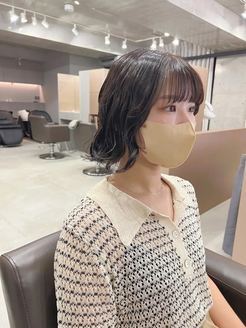 パーマ カット パーマ トリートメント ボブパーマコテ巻き風 パーマNo1深江秀平のヘアスタイル