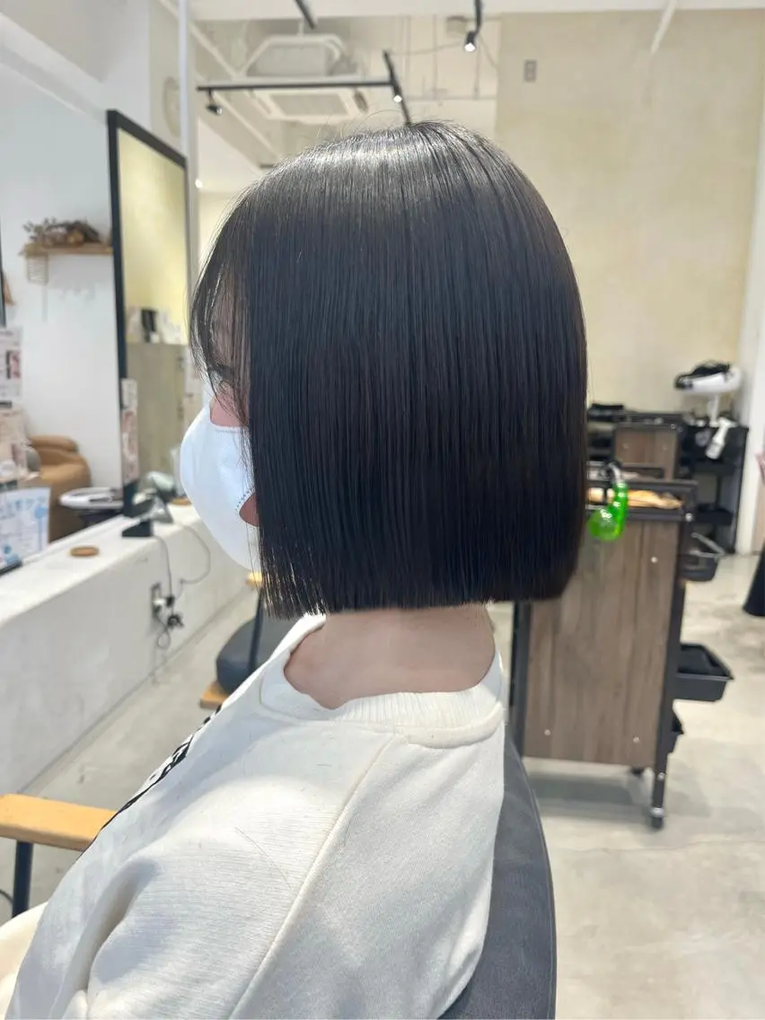 ショート カット 縮毛矯正 ボブ/美髪矯正 /佐藤　奈巳のヘアスタイル