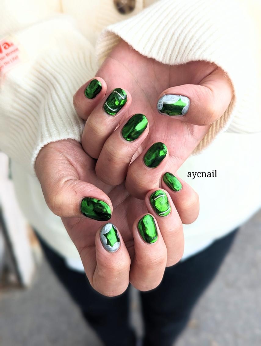 ネイル ミラーネイル ハンドネイル 推しネイル | 　aycnailのネイルデザイン