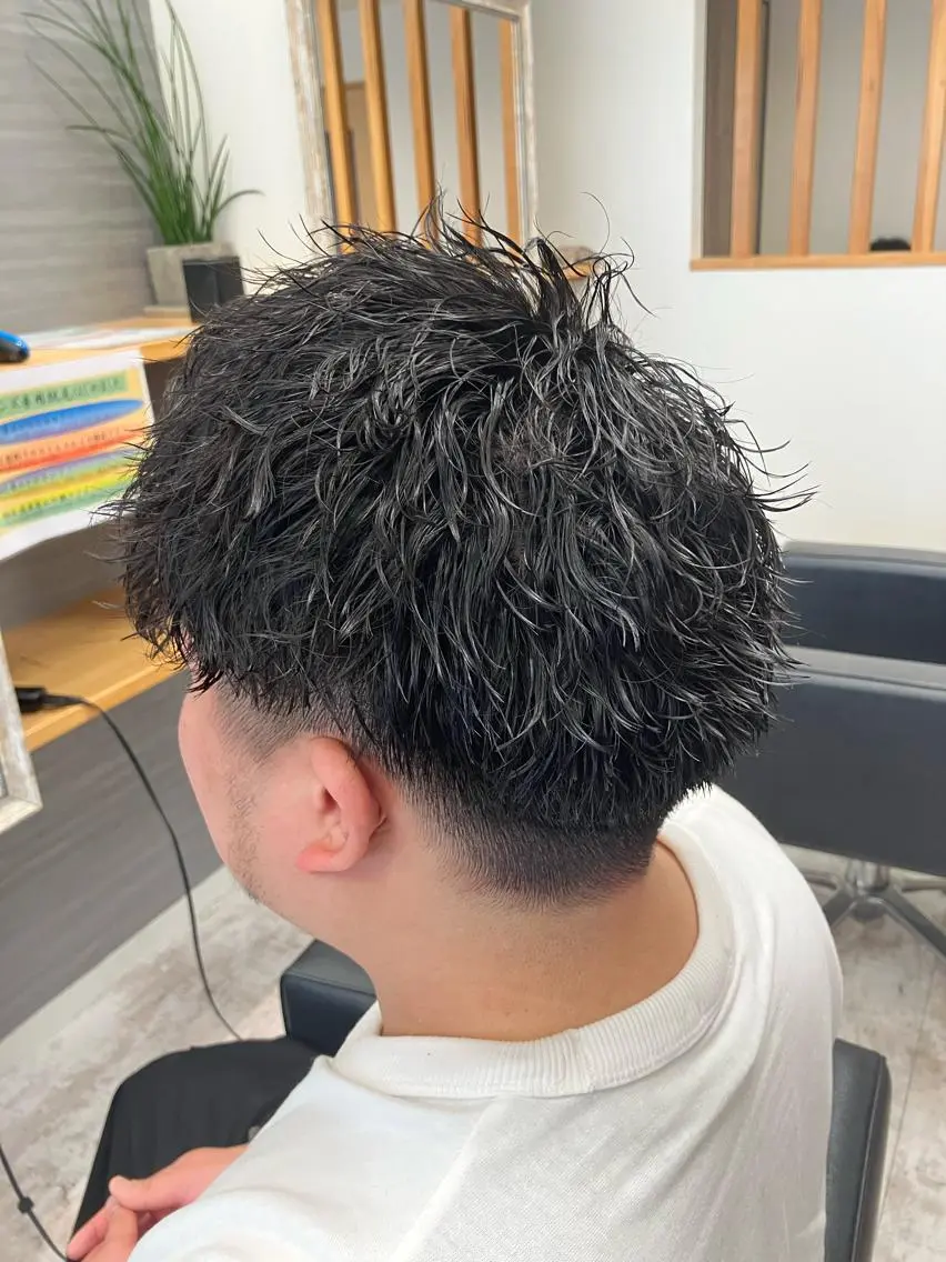 パーマ メンズ カット パーマ メンズ特化/パーマ/ フェードWATARUのヘアスタイル