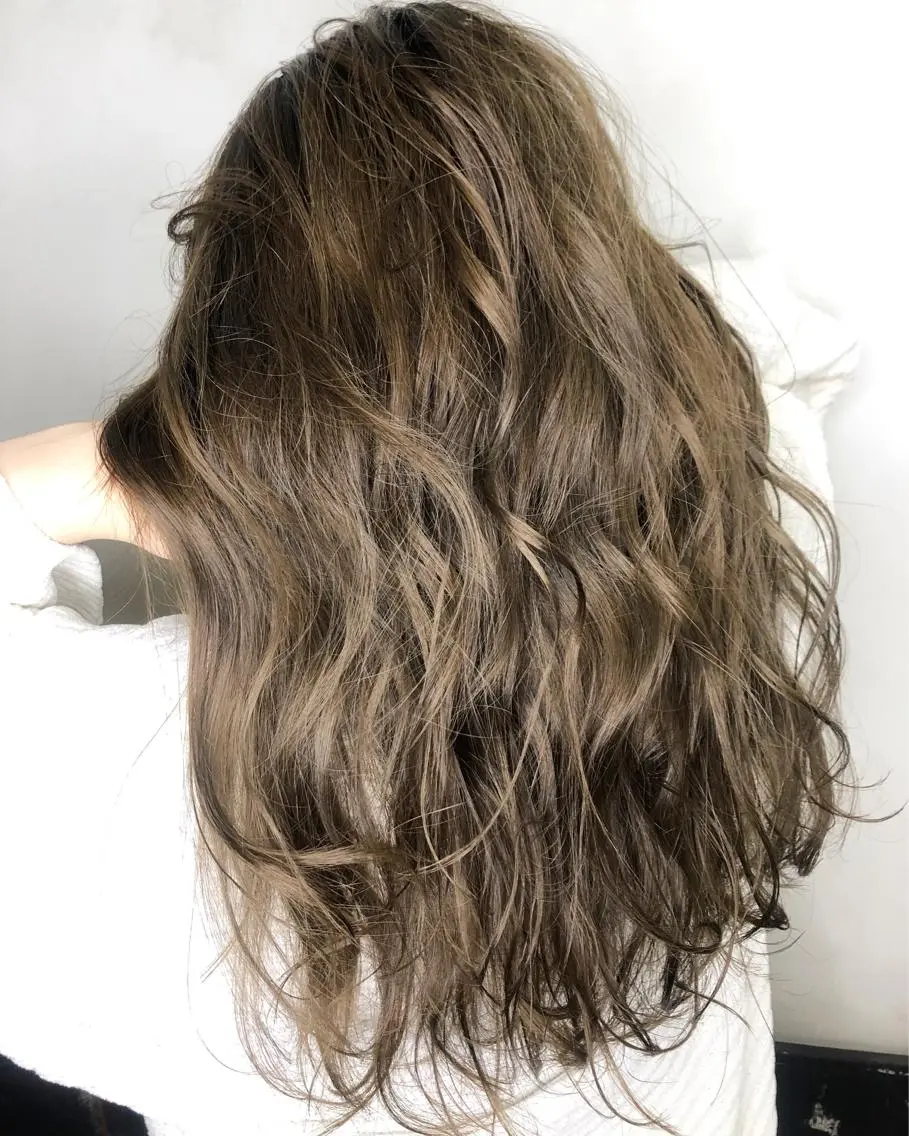 ロング カラー ヘアアレンジ グレージュ ミント カット ヘアカラー トリートメント 綺麗な髪質にしたい方 限定🌈清水 祥のヘアスタイル