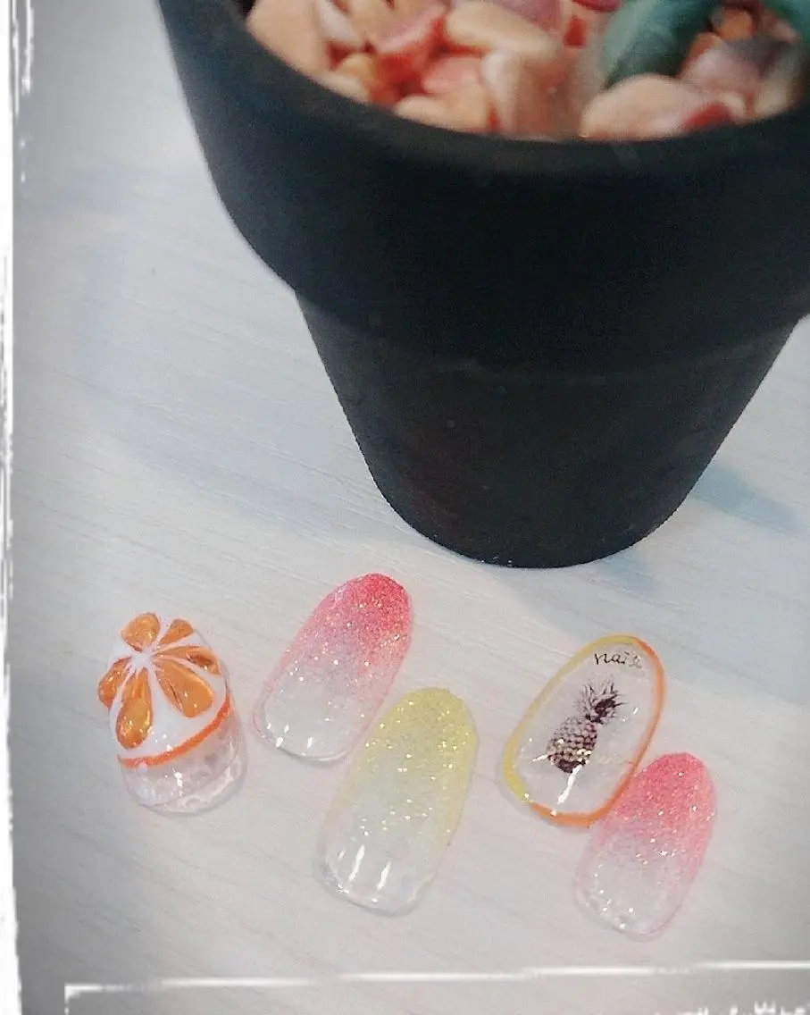 ネイル 夏ネイル 市川駅 ✿中津のネイルデザイン