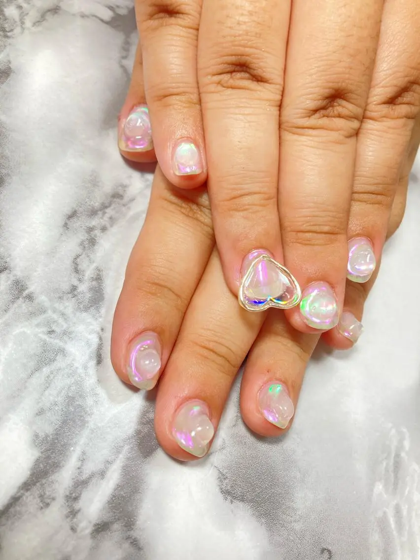 ネイル ハート ハンドネイル ネイルサロン D-glowのネイルデザイン