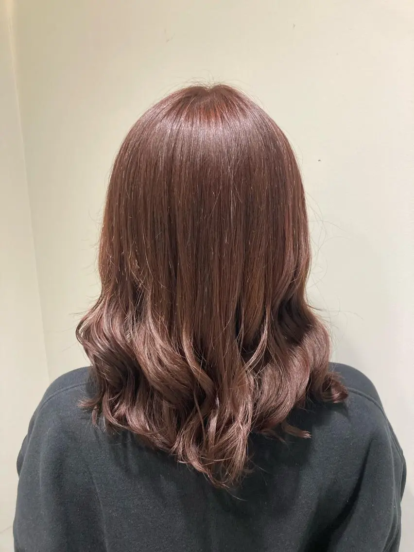 ミディアム カット ヘアカラー トリートメント 透明感カラー 板橋 島村美咲のヘアスタイル