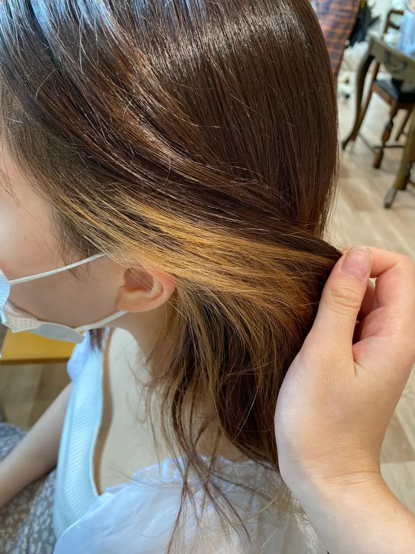 セミロング カラー niconail 🧣ayu 📍烏山のネイルデザイン