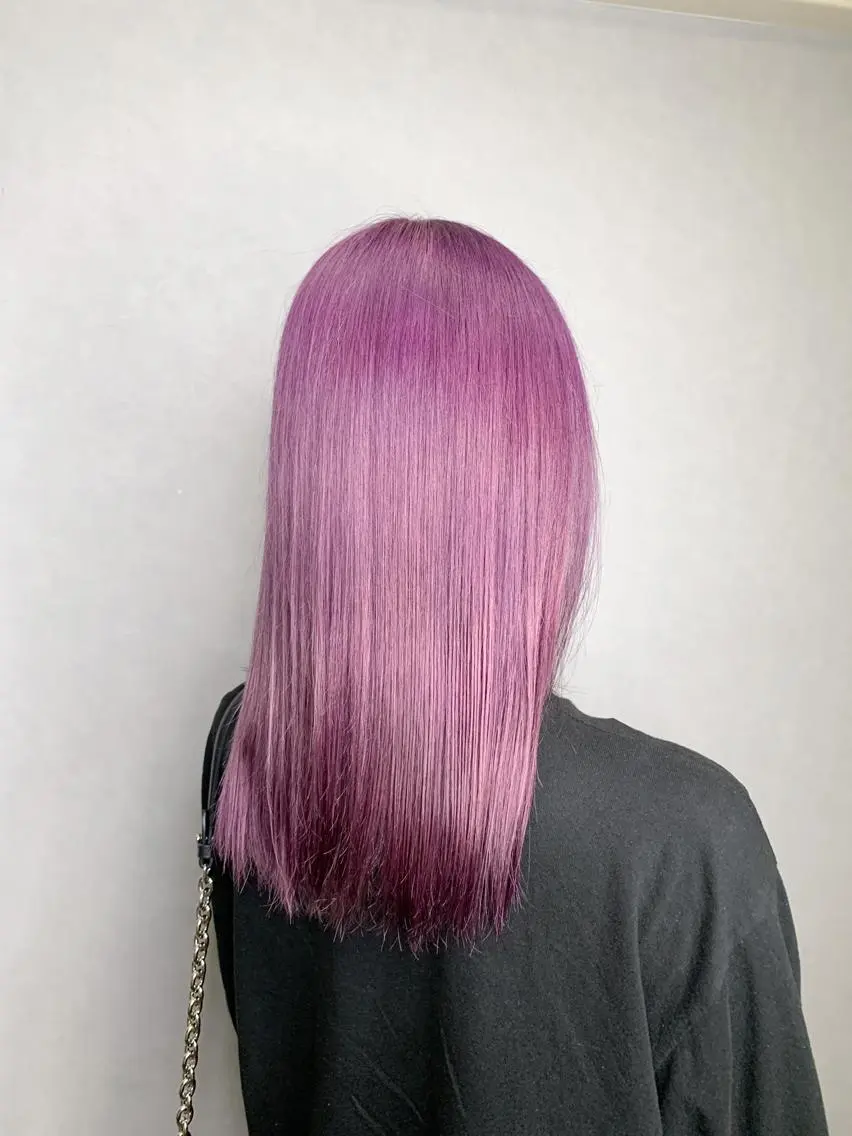セミロング カラー パープルカラー カット ヘアカラー 🌈 DAIKI 🌈のヘアスタイル