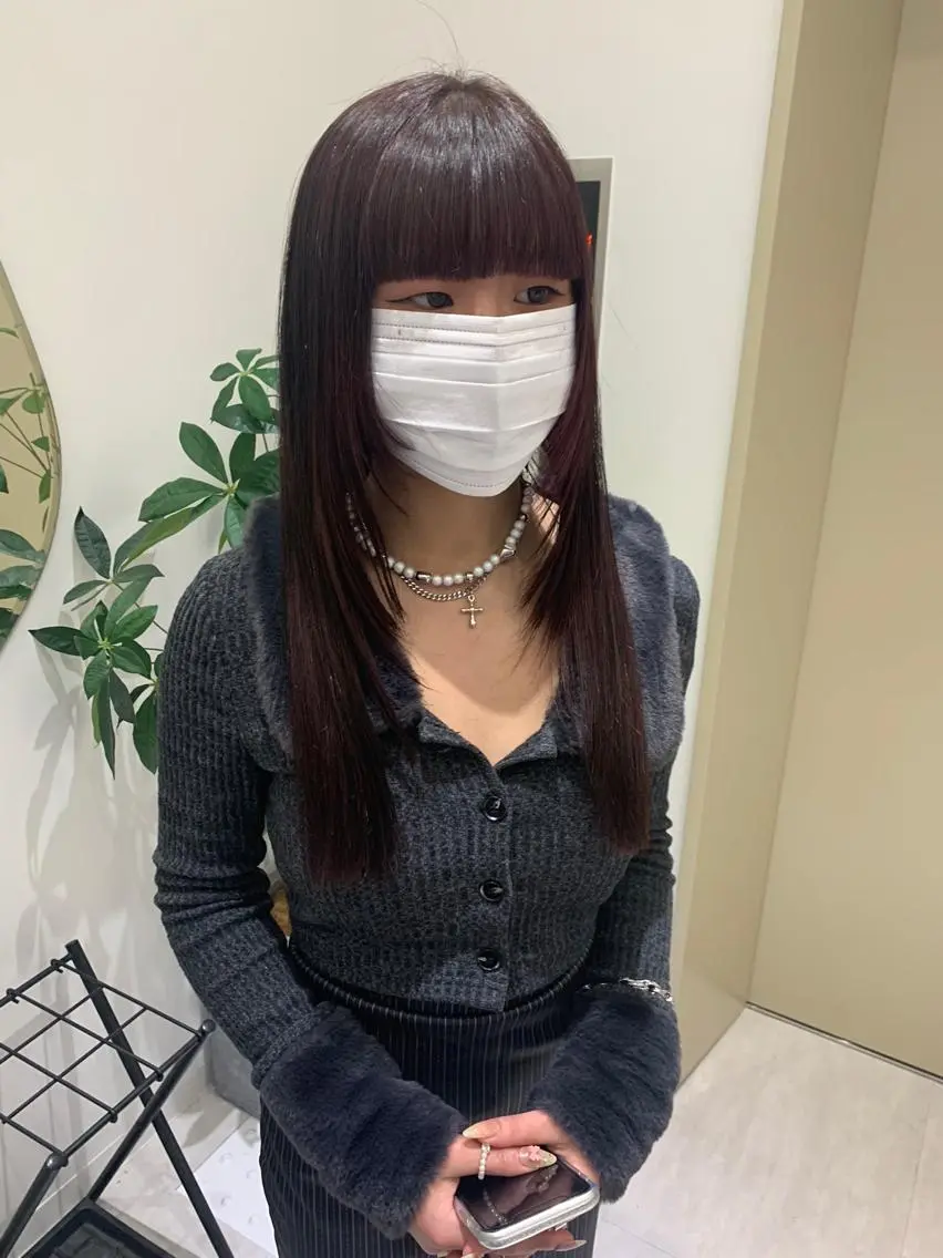 ロング レイヤーカット ウルフカット 韓国ヘア🇰🇷/ 顔周り/松田光里のヘアスタイル
