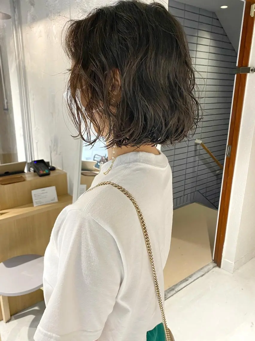 ショート パーマ ボブ ニュアンスパーマ カット パーマ トリートメント 🍎みついじゅん🍏 ボブ指名No.1のヘアスタイル