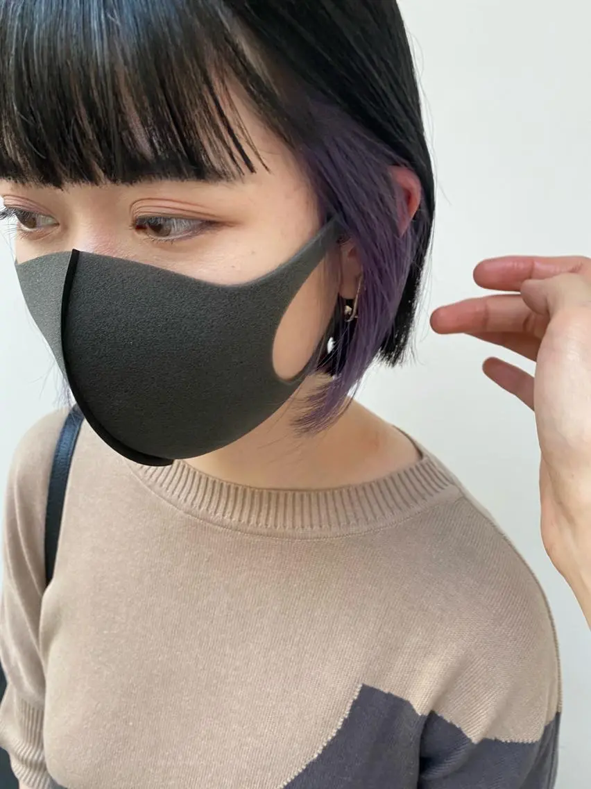 ショート カラー ブリーチ ラベンダーカラー tonari 梅田、中崎町のヘアスタイル