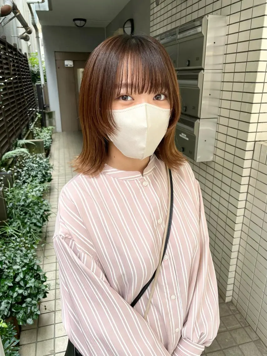 ミディアム カラー 髪質改善 縮毛矯正/ レイヤー/銀座/本木のヘアスタイル