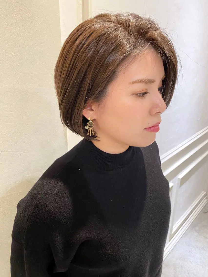 ショート カラー ヘアアレンジ アッシュ ベージュカラー ボブ カット ヘアカラー トリートメント ヘッドスパ 小林 佳祐のヘアスタイル
