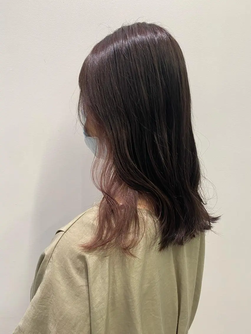 ミディアム カラー イヤリングカラー ✨透明感カラー✨ 🦖佐々木未来🦕のヘアスタイル
