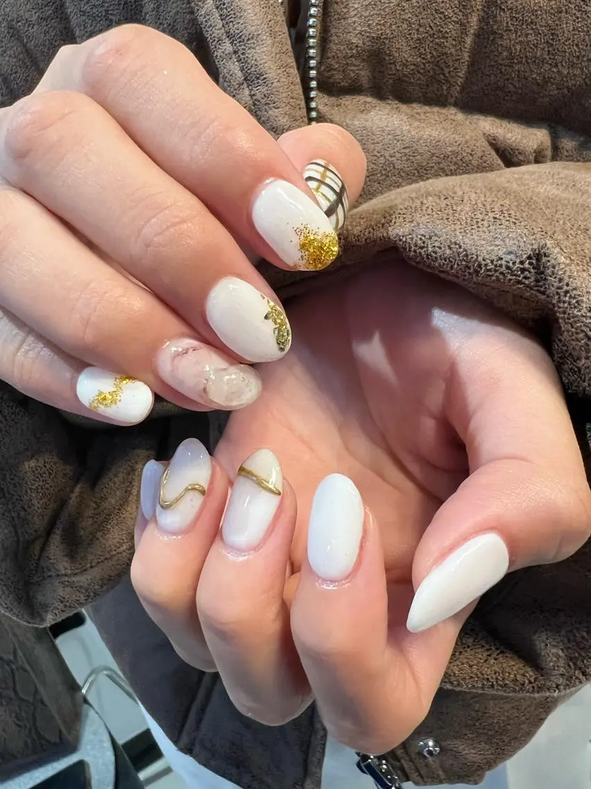 ネイル ハンドネイル なぽ ❤︎長さだし / 韓国nailのネイルデザイン