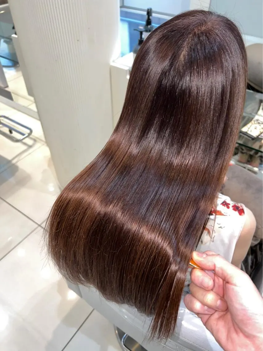ロング カット 縮毛矯正 トリートメント ✨髪を傷ませない✨ 吉田ひじりのヘアスタイル
