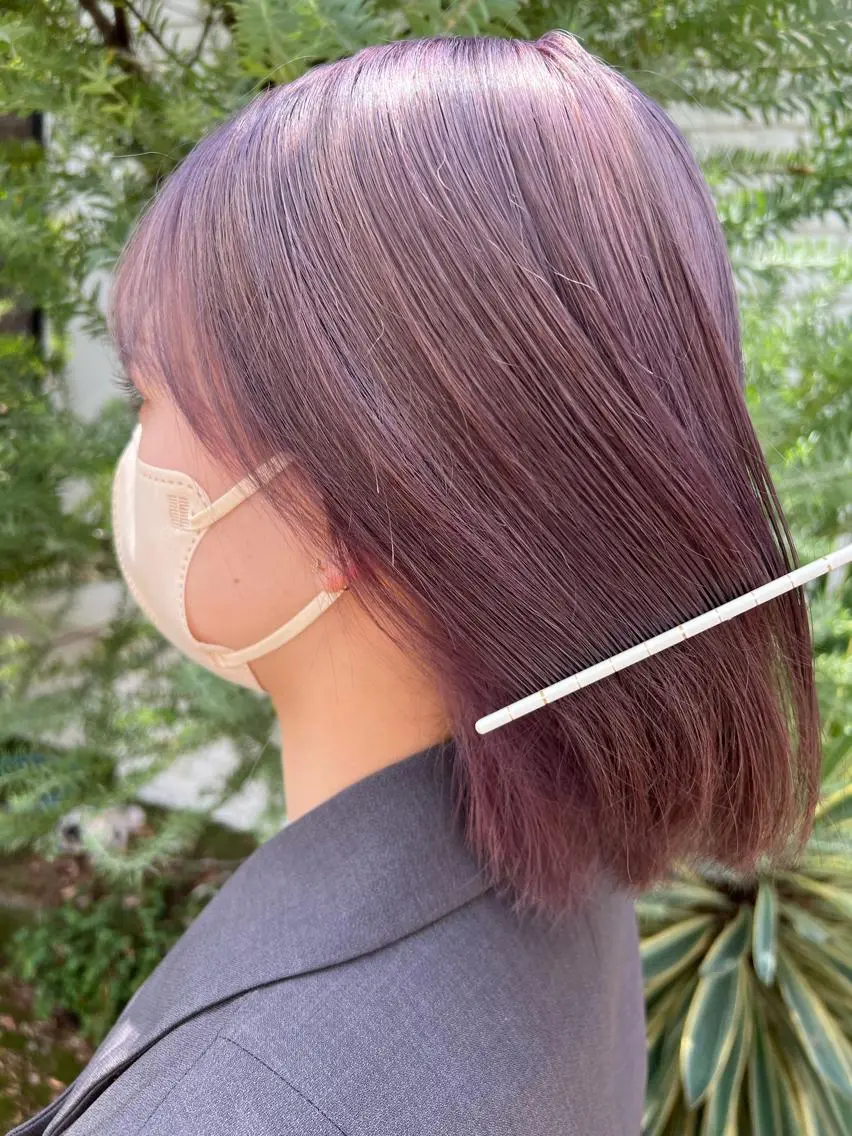 ショート パープルカラー 鹿児島美容室 NATSUKIのヘアスタイル