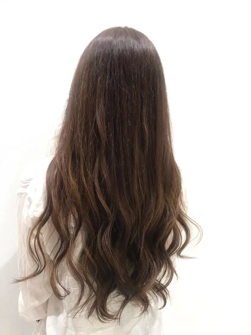 ロング パーマモデル募集🌈 森脇帆南のヘアスタイル