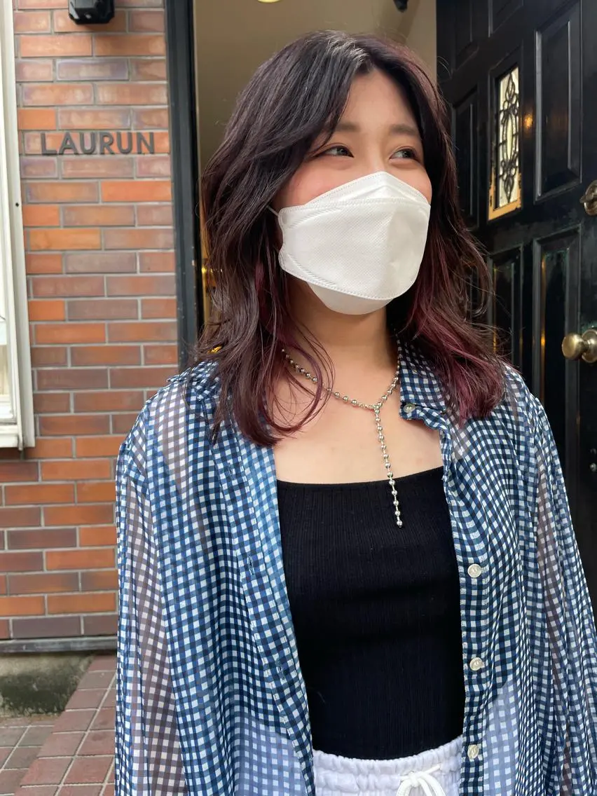 セミロング カラー eri kinjoのヘアスタイル