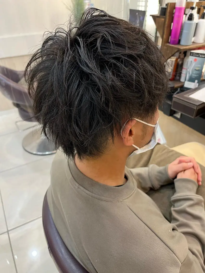 ショート パーマ メンズ カット パーマ リリー /Men's/パーマのヘアスタイル