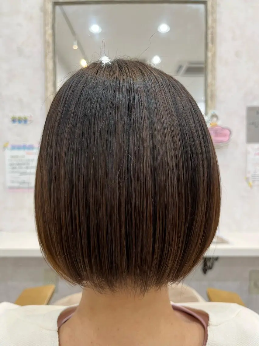 ショート ボブ くせ毛 トリートメント トリートメント 野澤 朱里のヘアスタイル