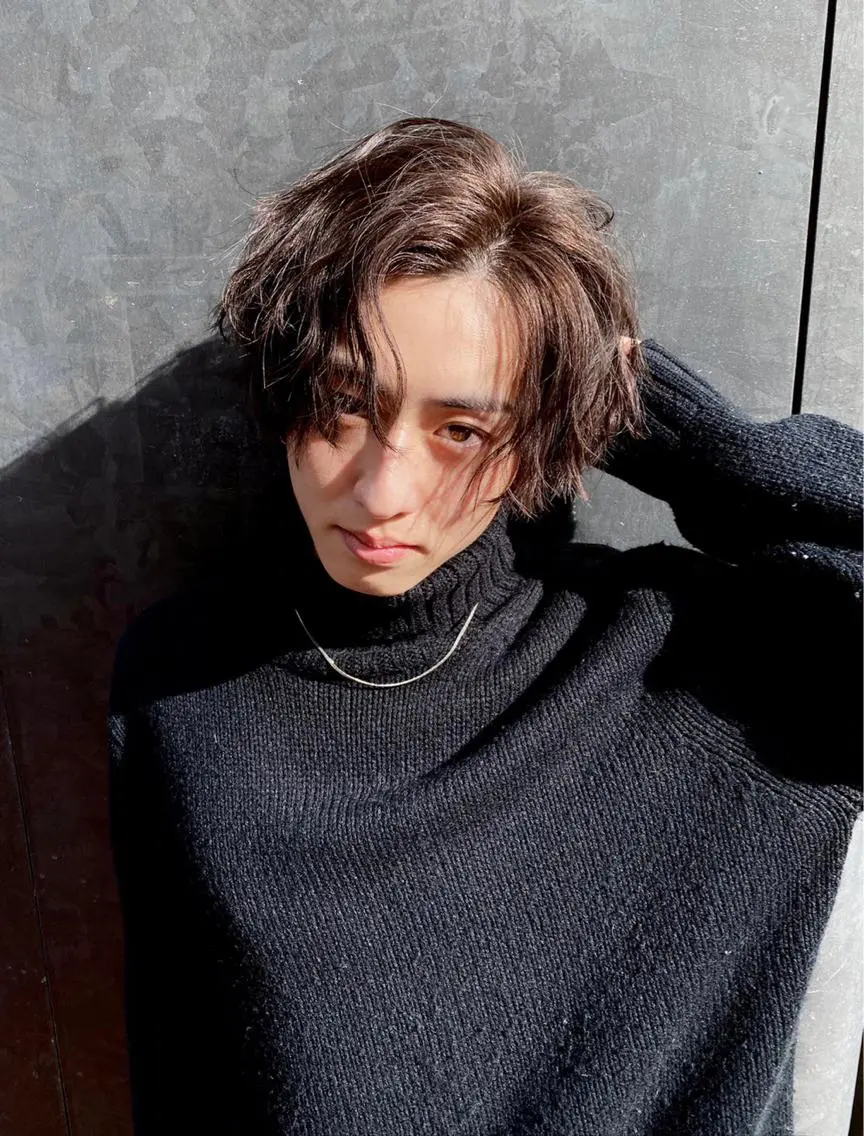 ミディアム カラー ヘアアレンジ ヘアカラー トリートメント ヘッドスパ ヘアセット ✨【公式】渋谷メンズ サロン BLUCK✨のヘアスタイル