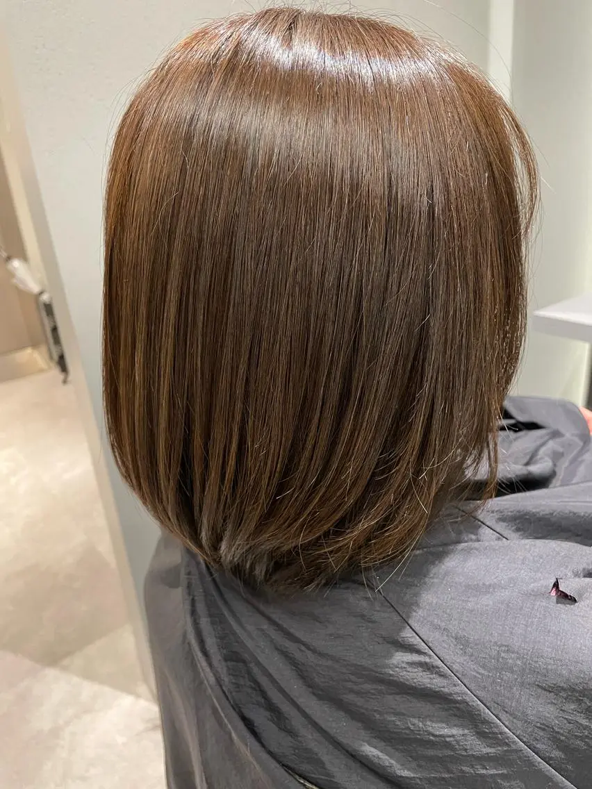 ショート カラー ボブ トリートメント 酸性ストレート カット ヘアカラー トリートメント 髪質改善艶髪特化 二瓶　海人のヘアスタイル
