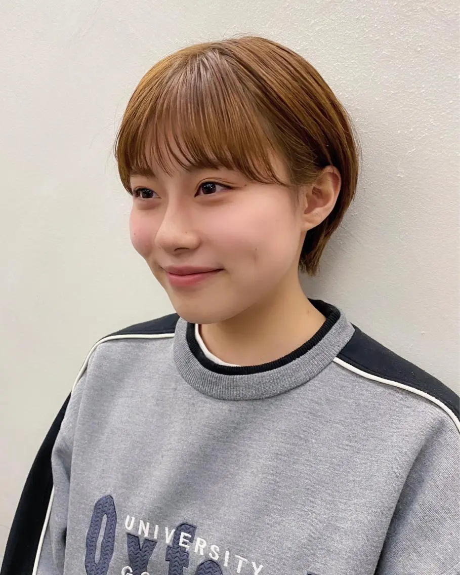 ショート カラー 似合わせレイヤー/ ケアパーマ/高倉のヘアスタイル