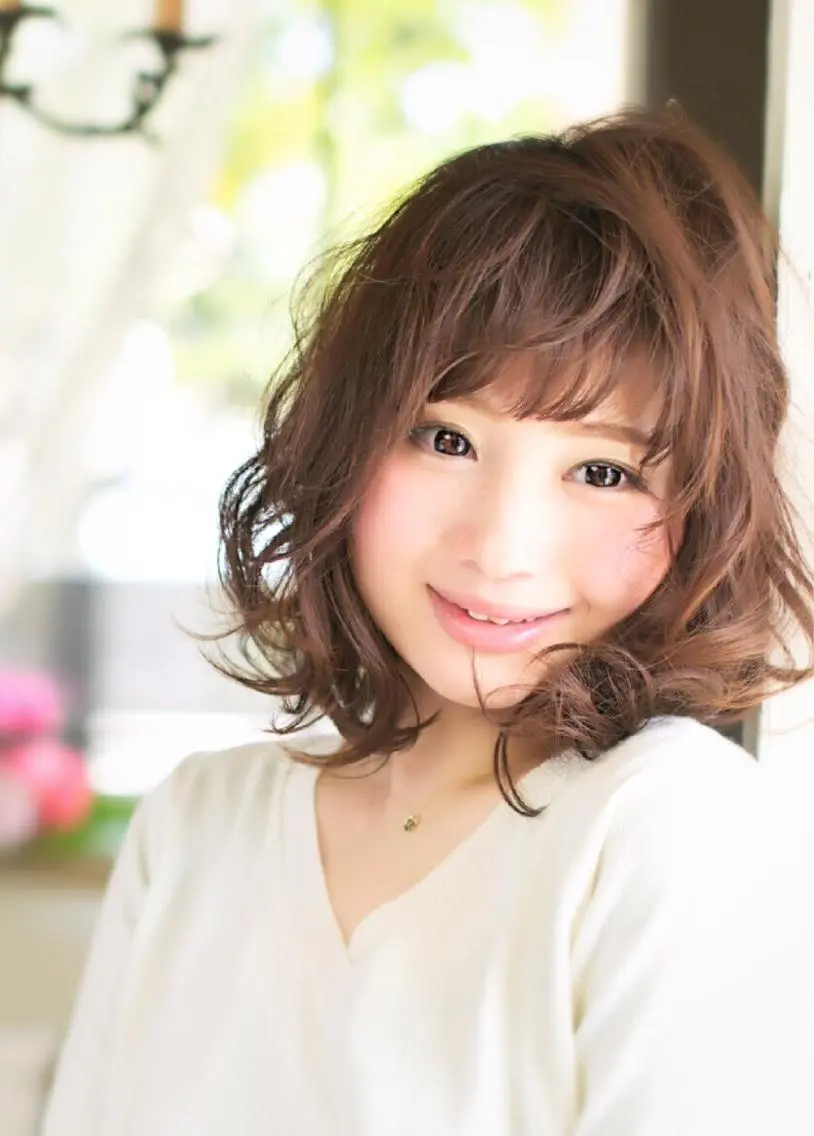 ショート ミディアム カラー パーマ Euphoria 【ユーフォリア】のヘアスタイル