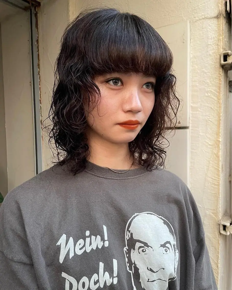 ミディアム パーマ ♡tomo♡ 岐阜レイヤーカットのヘアスタイル