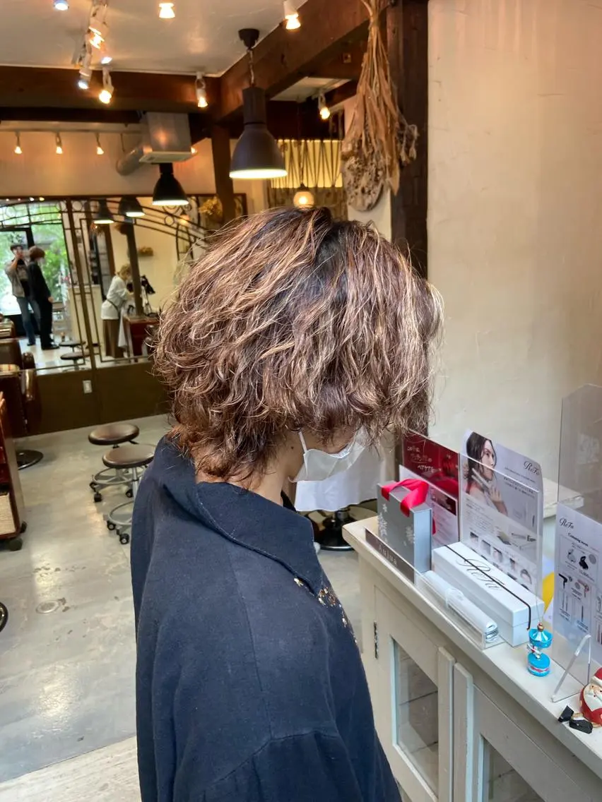 メンズ メンズパーマ ダメージレス美容師 🌱水島侑理のヘアスタイル