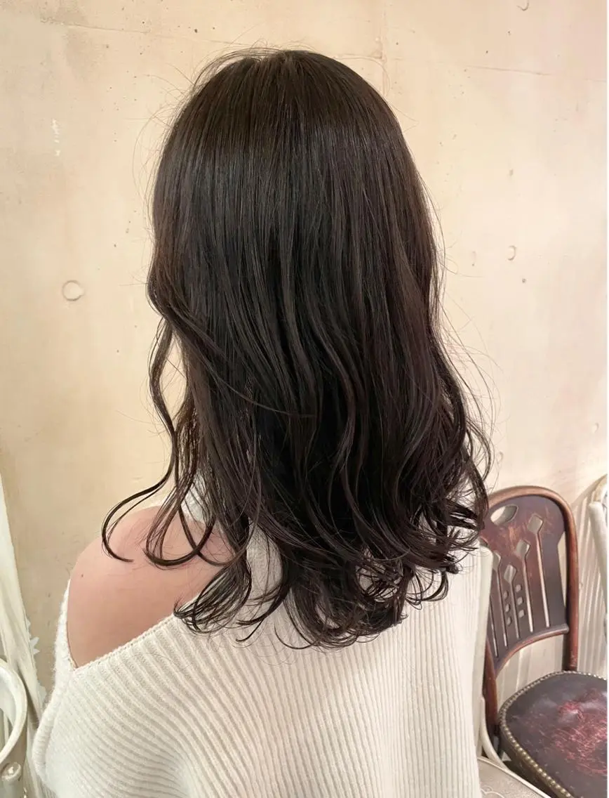 セミロング パーマ セミロングパーマ 髪質改善 韓国風ヘア レイヤーカット トリートメント 髪質改善 縮毛矯正/ レイヤー/銀座/本木のヘアスタイル