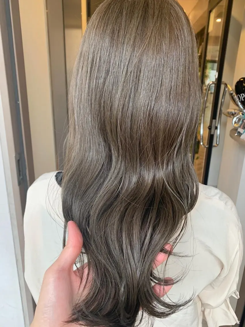 ロング カラー カット ヘアカラー トリートメント 髪質改善will hairdesignのヘアスタイル
