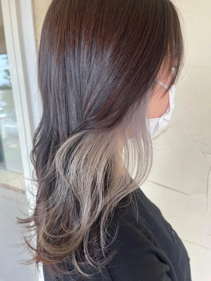 セミロング ヘアカラー トリートメント 関根 沙季のヘアスタイル