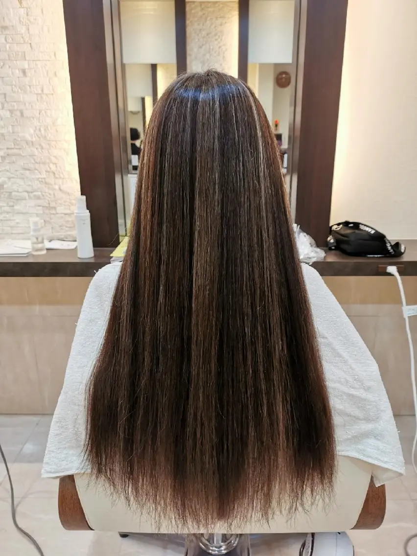 ロング カラー メッシュ 森下 勝誠のヘアスタイル