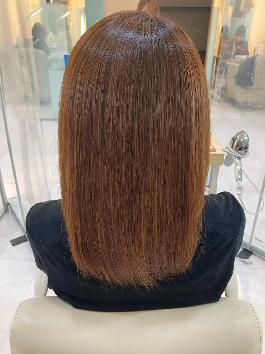 ミディアム カラー トリートメント 酸熱トリートメント 後藤 瑞季のヘアスタイル