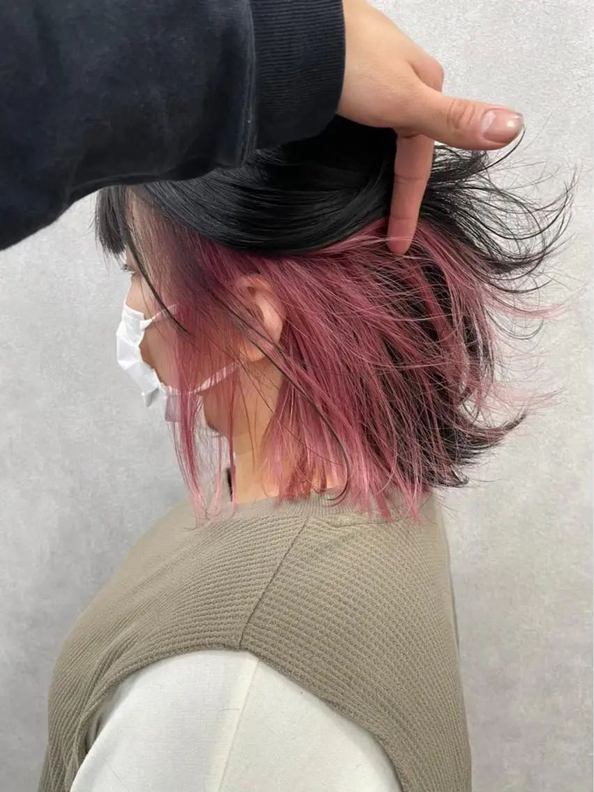 ショート カラー ショートボブ バレイヤージュ ブリーチ ケアブリーチ 透明感カラー メンズヘアのカリスマ 北地　空のヘアスタイル