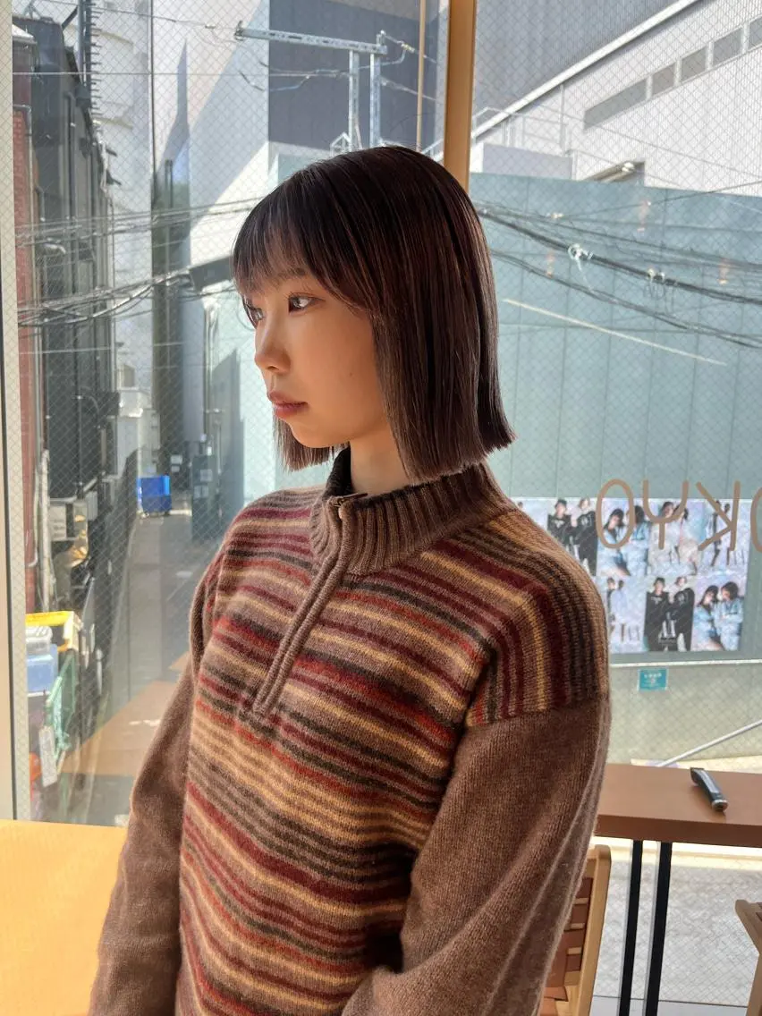 ミディアム 縮毛矯正ボブ&顔まわ レイヤー♡TOMOEのヘアスタイル