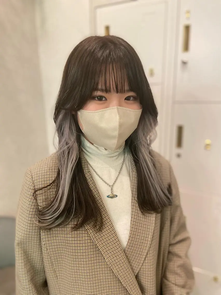 ロング カラー 永井 亮のヘアスタイル