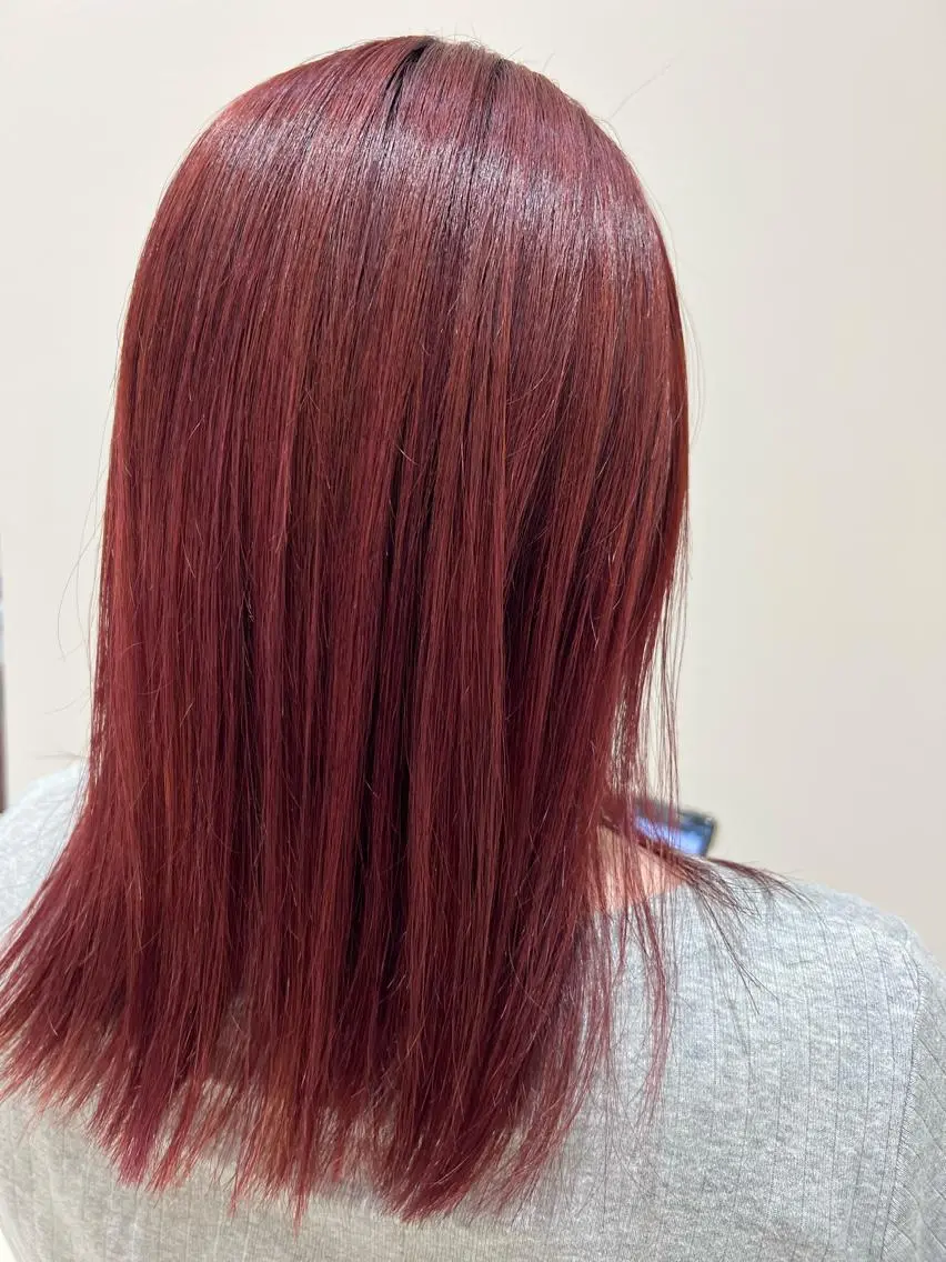 ミディアム ヘアカラー レイヤー🍓Sap 美桜🌸mioのヘアスタイル