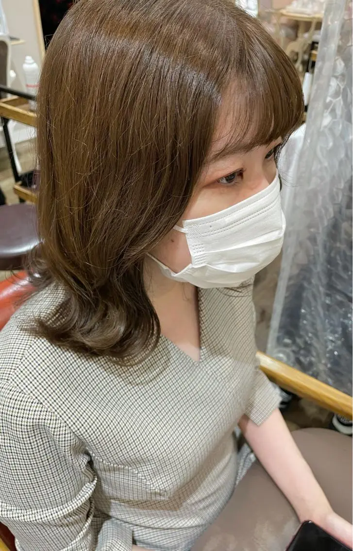 ミディアム カラー newi梅田🫧韓国 ヘア🫧sakiのヘアスタイル