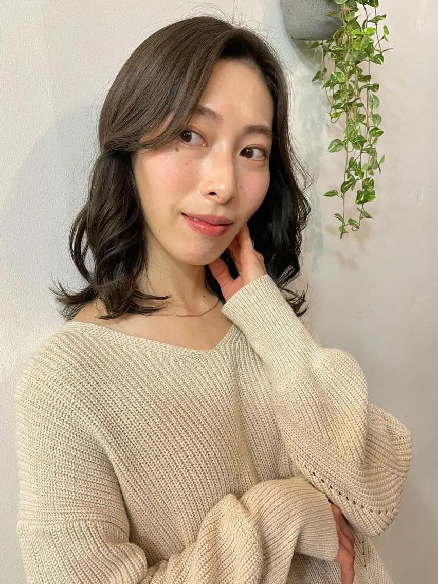 ミディアム カラー ツヤ美髪💐 髪質改善/高山愛来のヘアスタイル