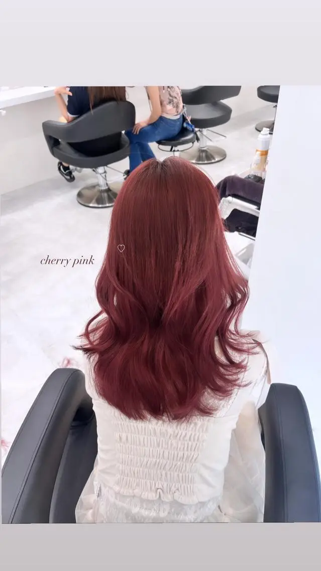 ロング ヘアカラー トリートメント ヘアセット RIKO👼🏻💓 韓国ガーリーのヘアスタイル