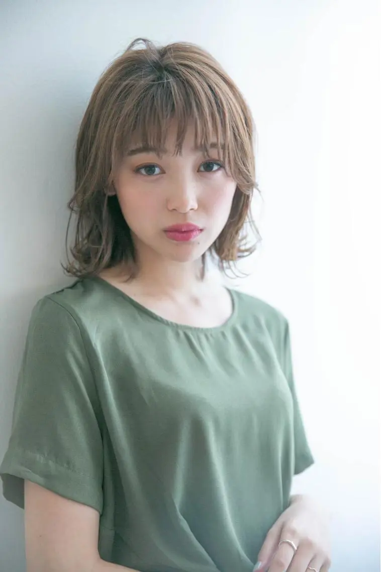 ミディアム トリートメント 髪質改善ストレート、 カラー清野雄大のヘアスタイル