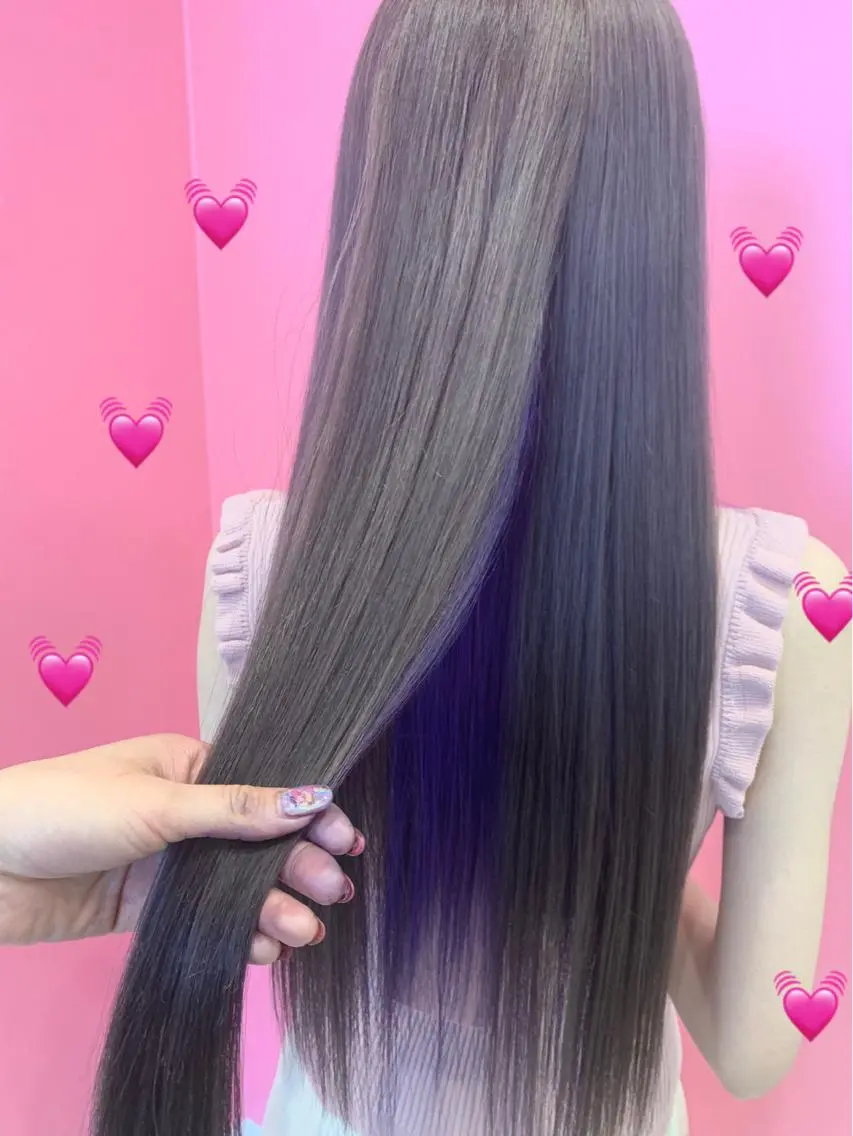 ミディアム カラー ブリーチ ダブルカラー グラデーションカラー グレージュ インナーカラー ヘアカラー トリートメント 新宿駅近♡個室 ♡関口三都季🌜のヘアスタイル